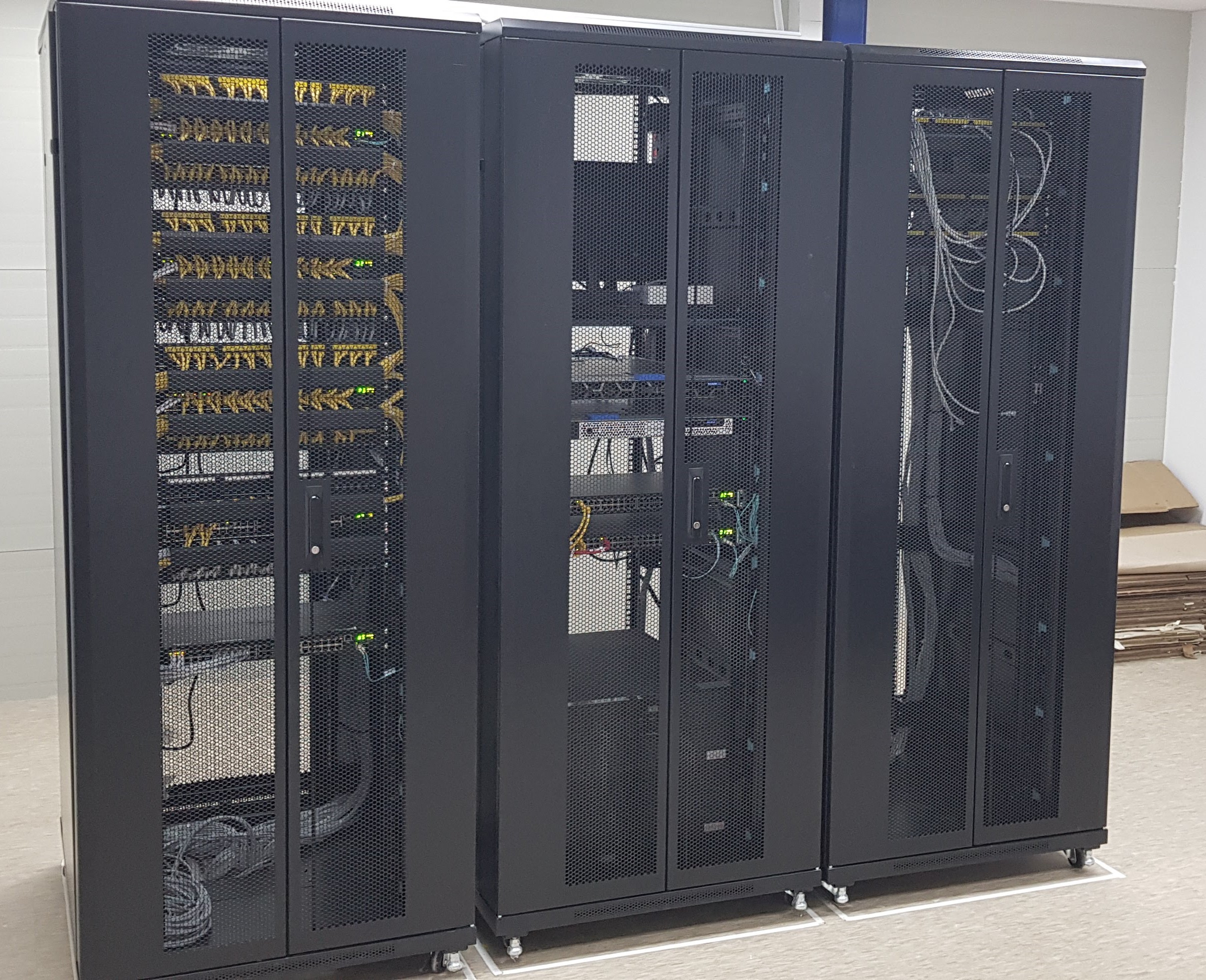 Network cable laying and termination